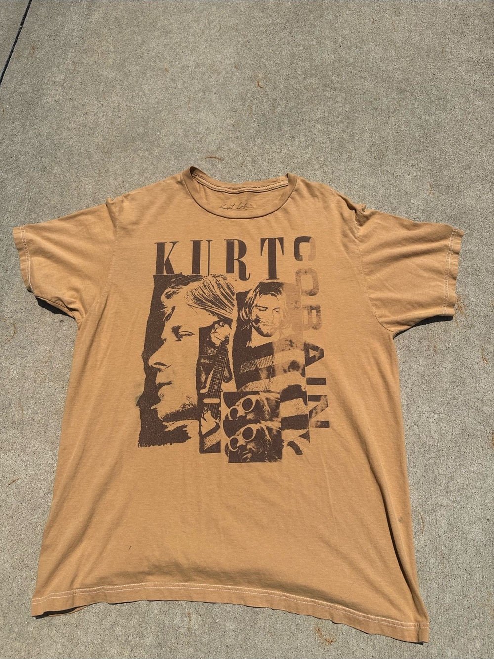 Kurt Cobain Graphic Tee - Brown